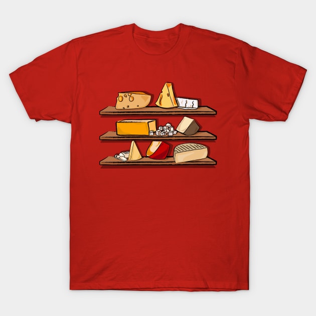 Cheeses! - A Gourmet Extravaganza of Delightful Dairy T-Shirt by Fun Funky Designs